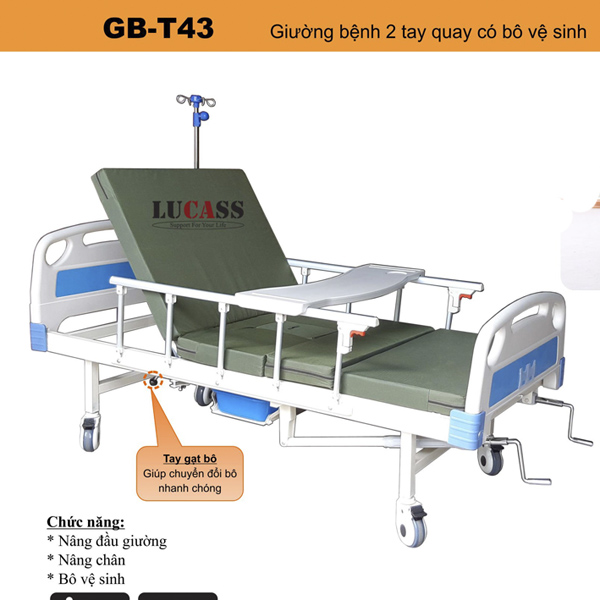 mua giường y tế có lỗ bô Lucass GB-T43 chính hãng ở đâu